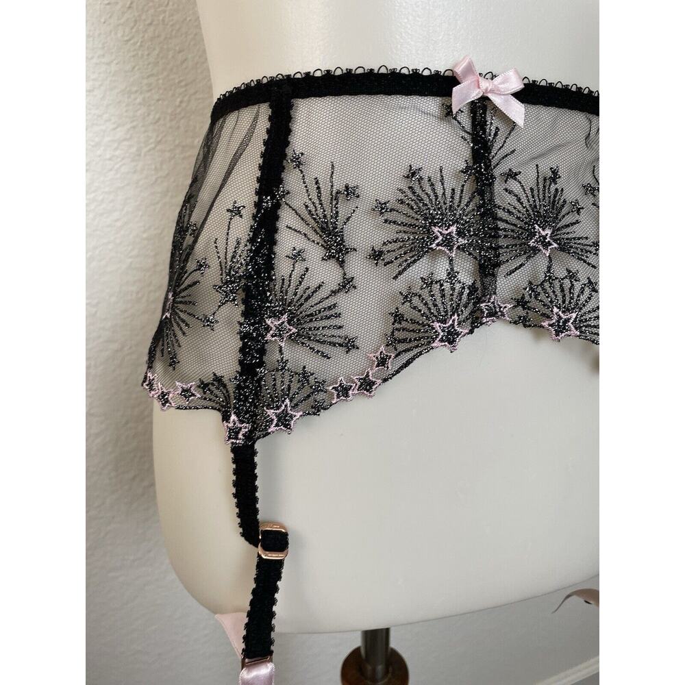 Agent Provocateur Garter Belt Lingerie Kaylie Suspender Sheer Print - Picture 4 of 11